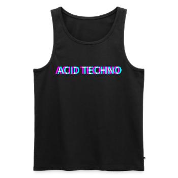 Acid Techno Rave Festival Electro Musik Raver - Männer Premium Bio Tank Top - Schwarz - Vorne - Michal (187cm)