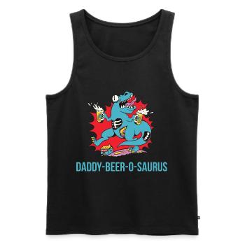 Father's Day gift for dad for Men's Day - Men's Premium Organic Tank Top - black - Front - Michal (187cm)