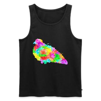 Splash Pigeon Friend - Männer Premium Bio Tank Top - Schwarz - Vorne - AI Model Male 178 light (178cm)
