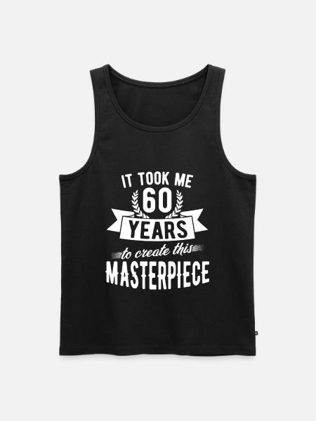 60 års fødselsdag med 60 års fødselsdagsgave - Herre Premium økologisk tanktop - sort