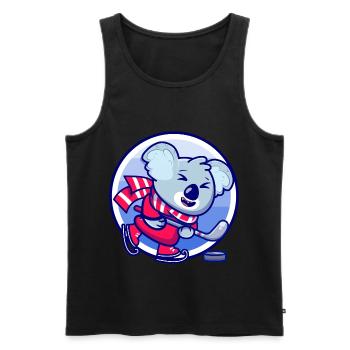 Ice Hockey Kids Koala I Funny Animals | sport - Men's Premium Organic Tank Top - black - Front - AI Model Male 178 light (178cm)