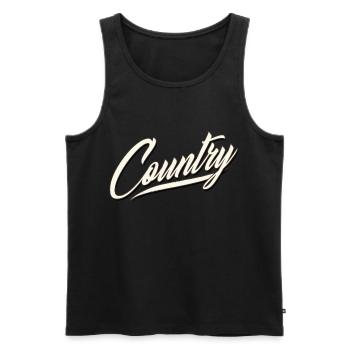 country cowboy western rodéo indien équitation cheval - Débardeur bio Premium Homme - noir - Devant - AI Model Male 178 light (178cm)