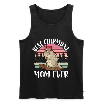 Chipmunk Pet | Chipmunk Gift Ideas - Men's Premium Organic Tank Top - black - Front - AI Model Male 178 light (178cm)
