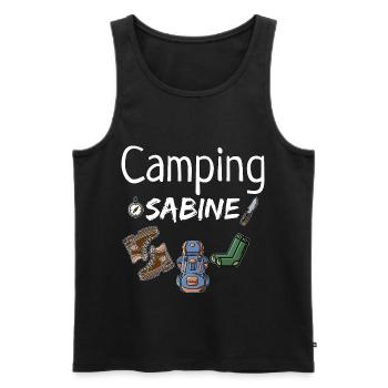 Camping Sabine Camper Camperin Geschenk - Männer Premium Bio Tank Top - Schwarz - Vorne - Michal (187cm)
