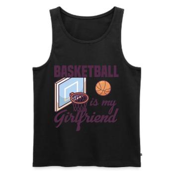 Basketball Is My Girlfriend Design Joueur de basket-ball - Débardeur bio Premium Homme - noir - Devant - Michal (187cm)