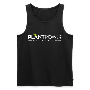 Plant Power - No Limits - Men's Premium Organic Tank Top - black - Front - Michal (187cm)