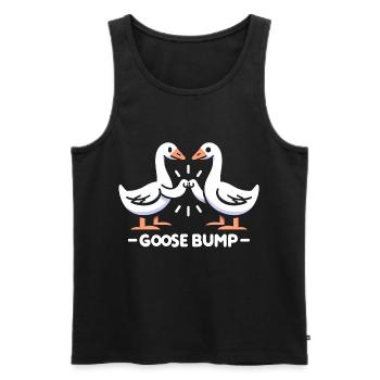 Goose Bump - Gänse Memes - Männer Premium Bio Tank Top - Schwarz - Vorne - AI Model Male 178 light (178cm)