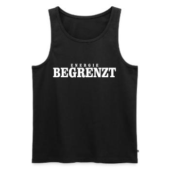 Energie begrenzt - Lustiger Alltag Spruch - Männer Premium Bio Tank Top - Schwarz - Vorne - Michal (187cm)