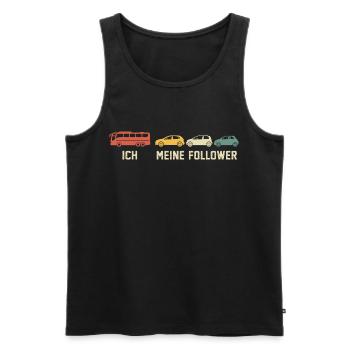 Busfahrer Und Meine Follower - Männer Premium Bio Tank Top - Schwarz - Vorne - Michal (187cm)