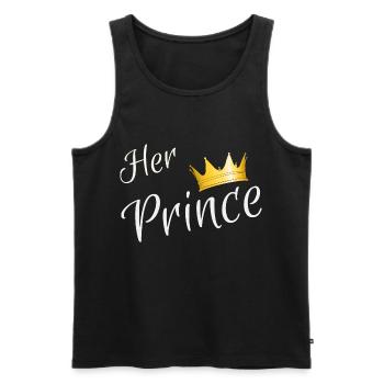 Her Prince - Ihr Prinz - Männer Premium Bio Tank Top - Schwarz - Vorne - AI Model Male 178 light (178cm)