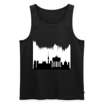 Berlin Germany Deutschland Skyline City - Men's Premium Organic Tank Top - black - Front - AI Model Male 178 light (178cm)