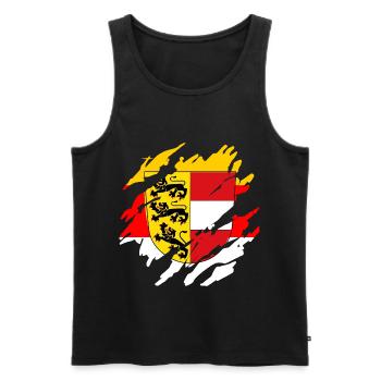 Real Klagenfurt & Carinthia Patriots & Holidaymakers - Men's Premium Organic Tank Top - black - Front - Michal (187cm)