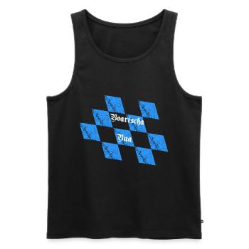 Boarischer Bua - Männer Premium Bio Tank Top - Schwarz - Vorne - AI Model Male 178 light (178cm)