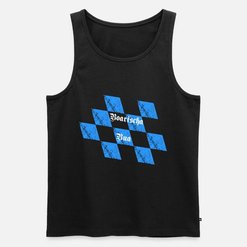 Boarischer Bua - Männer Premium Bio Tank Top - Schwarz
