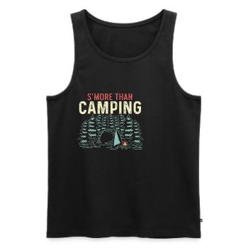 S’more comme camping randonneur ou camping-car Geschen - Débardeur bio Premium Homme - noir - Devant - Michal (187cm)