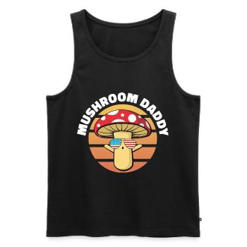 Mushroom pickers and mushroom friends - Men's Premium Organic Tank Top - black - Front - Michal (187cm)