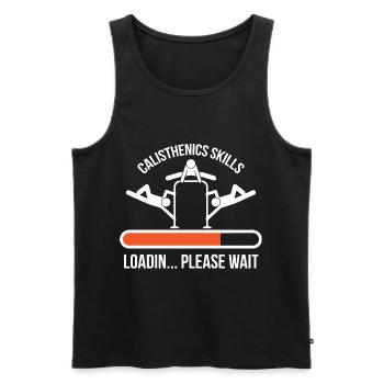 Meditation, Zen Yoga und Pilates - Männer Premium Bio Tank Top - Schwarz - Vorne - Michal (187cm)