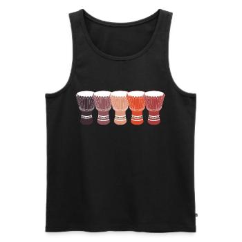 Djembe Player Drummer Music Drum Musician - Men's Premium Organic Tank Top - black - Front - AI Model Male 178 light (178cm)