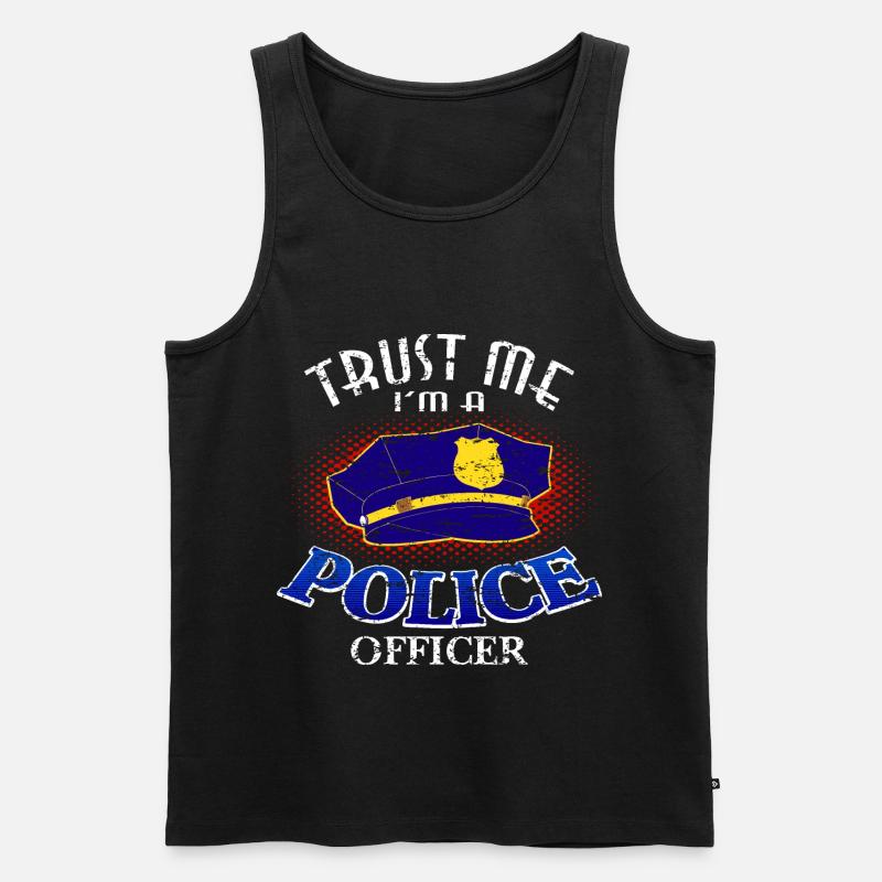 Polizei - Männer Premium Bio Tank Top - Schwarz