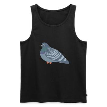Cookie Pigeon Friend - Men's Premium Organic Tank Top - black - Front - AI Model Male 178 light (178cm)