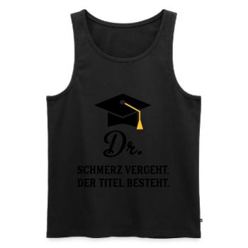 dr - Männer Premium Bio Tank Top - Schwarz - Vorne - AI Model Male 178 light (178cm)