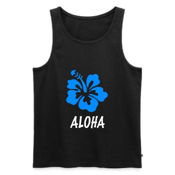 Aloha - Men's Premium Organic Tank Top - black - Front - AI Model Male 178 light (178cm)