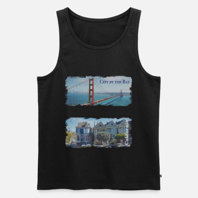 San Francisco - Männer Premium Bio Tank Top - Schwarz