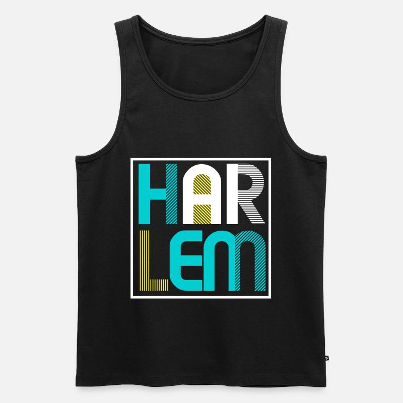 Harlem - Männer Premium Bio Tank Top - Schwarz