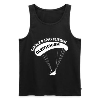 Gleitschirmfliegen Vater Geschenk - Männer Premium Bio Tank Top - Schwarz - Vorne - Michal (187cm)