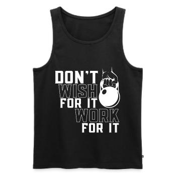 Work For It Gym Workout Gym - Men's Premium Organic Tank Top - black - Front - Michal (187cm)