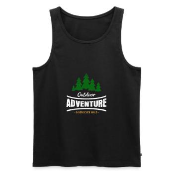 Outdoor adventure Bayerischer Wald - Männer Premium Bio Tank Top - Schwarz - Vorne - AI Model Male 178 light (178cm)