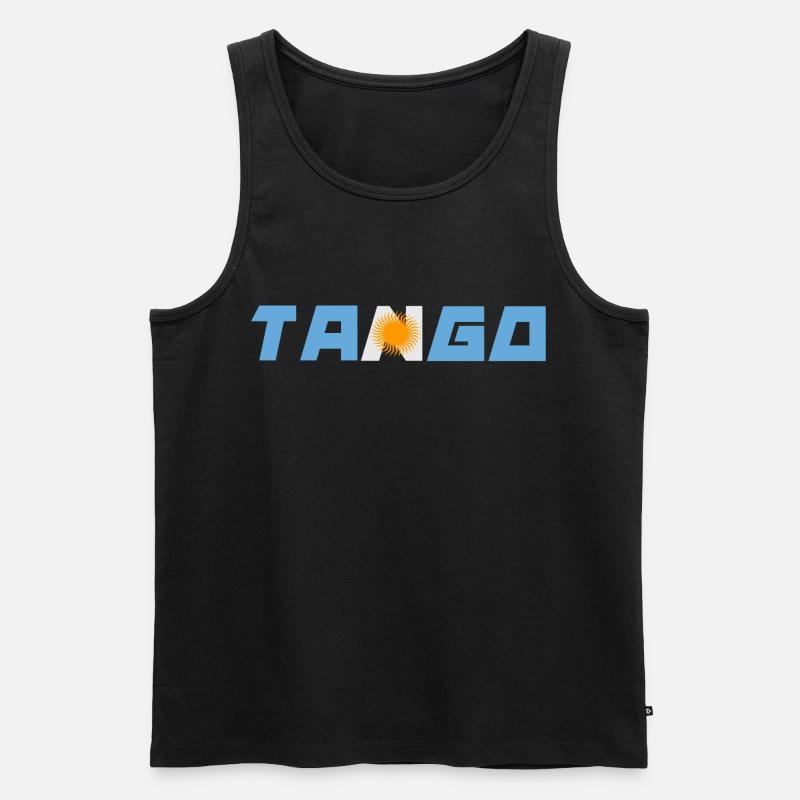 Tango - Männer Premium Bio Tank Top - Schwarz