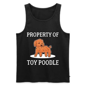 Poodle - Men's Premium Organic Tank Top - black - Front - AI Model Male 178 light (178cm)