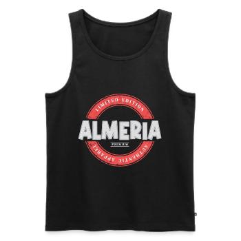 Almeria Espagne Ville Skyline Accueil Amour - Débardeur bio Premium Homme - noir - Devant - AI Model Male 178 light (178cm)