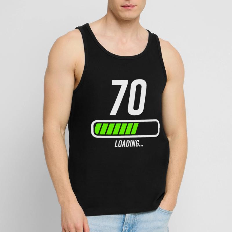 70th Birthday Loading Loading Beam Men's Premium Organic Tank Top