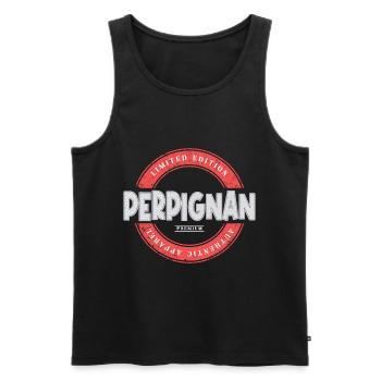 Perpignan Frankreich Stadt Skyline Heimat Liebe - Männer Premium Bio Tank Top - Schwarz - Vorne - Michal (187cm)