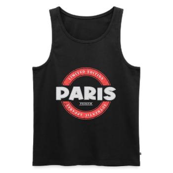 Paris Frankreich Stadt Skyline Heimat Liebe - Männer Premium Bio Tank Top - Schwarz - Vorne - Michal (187cm)