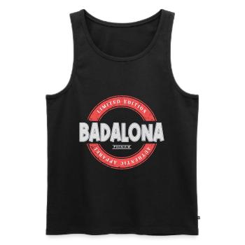 Badalona Spain City Skyline Home Love Holiday - Men's Premium Organic Tank Top - black - Front - Michal (187cm)