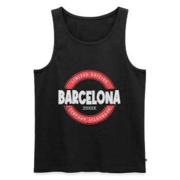 Barcelone Espagne Ville Skyline Home Vacances - Débardeur bio Premium Homme - noir - Devant - AI Model Male 178 light (178cm)
