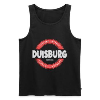 Duisburg Deutschland Stadt Skyline Heimat Liebe - Männer Premium Bio Tank Top - Schwarz - Vorne - Michal (187cm)