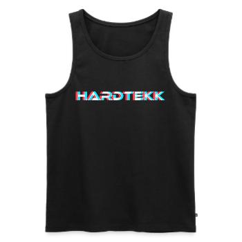 Hardtekk Techno Rave Festival Electro Musik Raver - Männer Premium Bio Tank Top - Schwarz - Vorne - Michal (187cm)