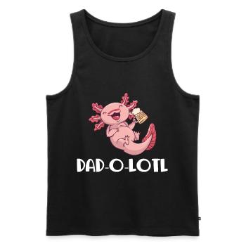 Father's Day gift for dad for Men's Day - Men's Premium Organic Tank Top - black - Front - Michal (187cm)