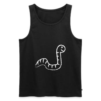 Chenille mignonne de ver de ver de serpent - Débardeur bio Premium Homme - noir - Devant - Michal (187cm)