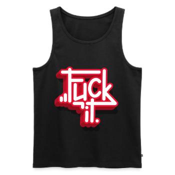 Fuck it - Débardeur bio Premium Homme - noir - Devant - Michal (187cm)