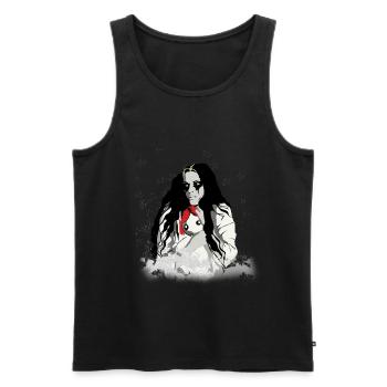 Horror Girl - Männer Premium Bio Tank Top - Schwarz - Vorne - AI Model Male 178 light (178cm)