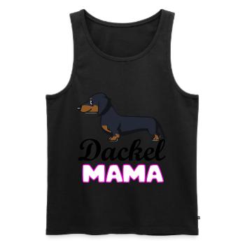 Dackel Mama - Männer Premium Bio Tank Top - Schwarz - Vorne - Michal (187cm)