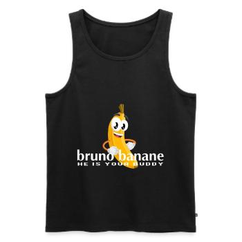Bruno Banane (weiß) - Männer Premium Bio Tank Top - Schwarz - Vorne - AI Model Male 178 light (178cm)