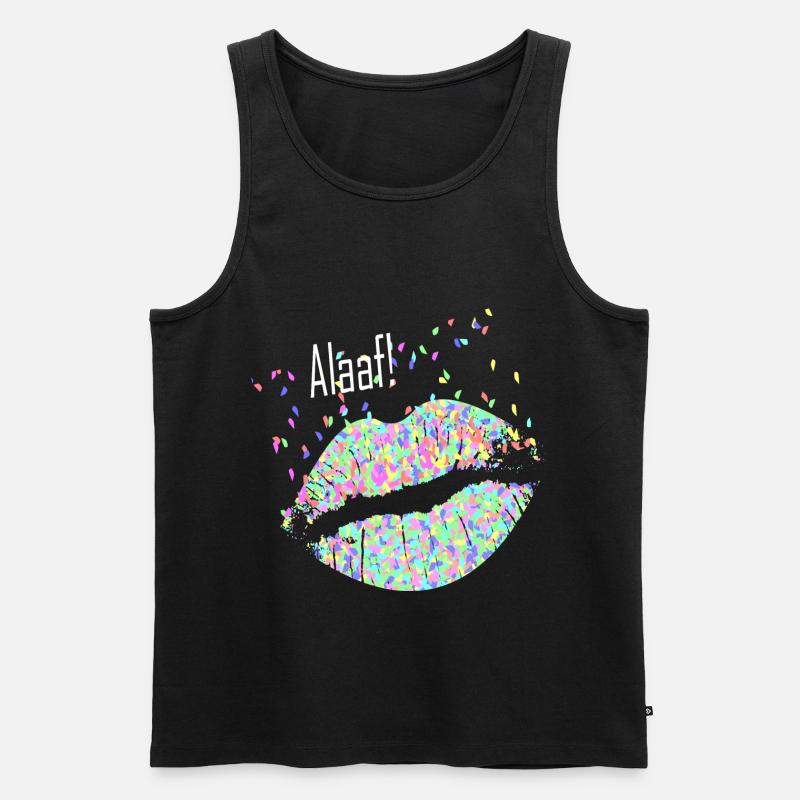 Alaaf! Konfetti Kuss Geschenkidee - Männer Premium Bio Tank Top - Schwarz