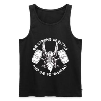 Vikings Thor Walhalla - Men's Premium Organic Tank Top - black - Front - AI Model Male 178 light (178cm)