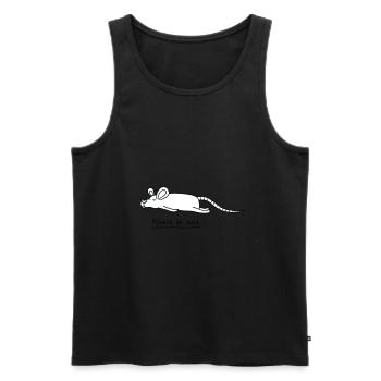 Mouse funny design with pun - Men's Premium Organic Tank Top - black - Front - AI Model Male 178 light (178cm)